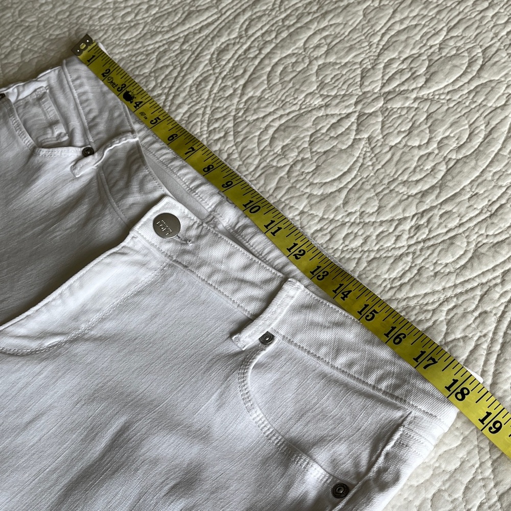 LOFT Curvy Cotton Straight Jeans Womens 32/14 White Pockets Beach Cruise - Picture 9 of 16